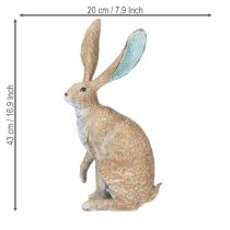 Product Decorative rabbit figurine for stylish spring and Easter arrangements, 43cm