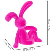 Product Decorative sitting rabbit as a spring decoration highlight for living room or office, 22cm, 2 pieces