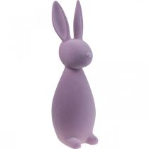 Product Decorative Easter Bunny, Flocked Lilac Purple, H69cm