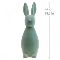 Product Decorative Easter Bunny, Flocked, Grey-Green, H47cm