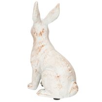 Product Rabbit sitting decorative rabbit artificial stone white brown 15.5x8.5x22cm