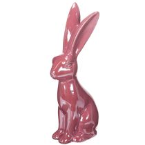 Product Easter decoration rabbit ceramic shiny figure for Easter and spring 37cm