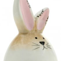 Easter bunny ceramic white egg decorative figure rabbit Ø6cm H11.5cm