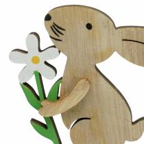 Product Flower plug rabbit made of wood 9cm 12pcs