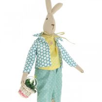 Fabric easter bunny, bunny with clothes, easter decoration, bunny boy H46cm