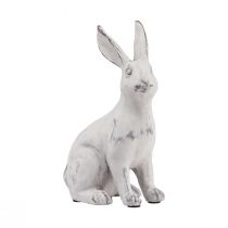 Product Rabbit sitting decorative rabbit artificial stone white gray H21.5cm