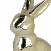 Easter bunny decoration Easter bunny gold bunny sitting H12cm 3pcs
