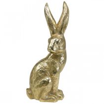 Decoration bunny large Easter bunny sitting gold 22×17×51.5cm