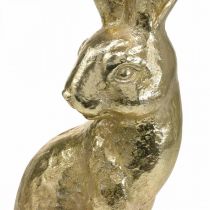 Decoration bunny large Easter bunny sitting gold 22×17×51.5cm