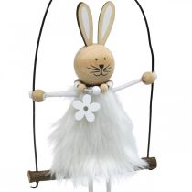 Bunny on swing Easter bunny window decoration Easter H26cm set of 2