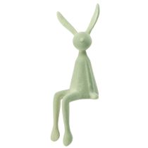 Product Easter Bunny Shelf Sitters, Flocked, Green/Brown, 28cm, 3 Pieces