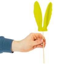 Product Bunny ears flocked Easter decoration on a stick as atmospheric flower picks 31cm 4pcs