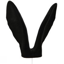 Product Bunny Ears Easter Bunny Decoration Black Flocked Stick 56cm