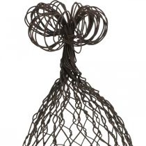 Wire hood, decorative bell, trellis made of metal Brown H25cm Ø16cm