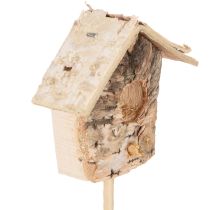 Product Decorative birdhouse, birch, 5cm, flower stakes, 4 pieces