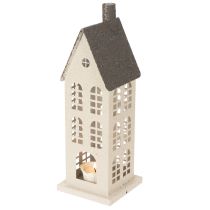 Product Decorative metal house with windows and fireplace, 28cm