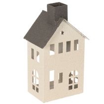 Product Decorative metal house with chimney and window, 24cm
