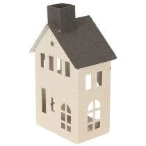 Product Decorative metal house with chimney and window, 24cm