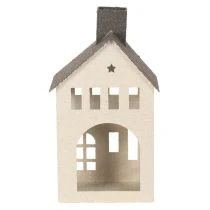 Product Decorative metal house with chimney and window, 24cm
