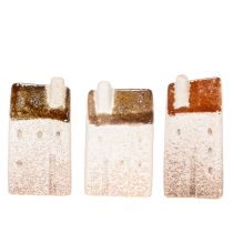 Product Decorative ceramic house set, miniature houses for standing, 7cm, 3 pieces