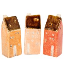Product Decorative ceramic miniature house for windowsill, 10cm, 3 pieces