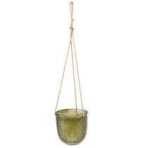 Product Hanging pot glass decoration glass pot retro green brown 14.5cm 2pcs