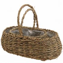 Product Plant basket with handle basket flower basket L23/35cm set of 2