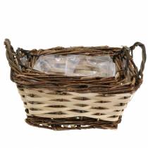 Product Planter decorative basket, square, natural color 21 × 16/16 × 13cm, set of 2