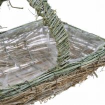 Basket for planting, flower basket, vine twigs Shabby-Chic L42cm / 34cm / 28cm set of 3