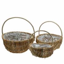 Product Handle basket round natural Ø32/28/22cm set of 3