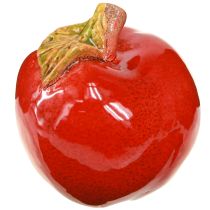 Product Autumn decoration ceramic apples table decoration red green H9cm 2 pcs