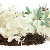 Product Door wreath eucalyptus eucalyptus wreath artificial bleached Ø50cm