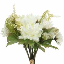 Chrysanthemum bouquet mix white 35cm