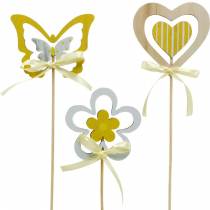 Decorative plug butterfly flower and heart, spring decoration, flower plug, Valentine&#39;s Day 9pcs