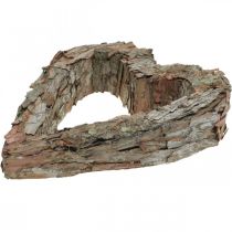 Product Decorative heart, open pine bark, autumn decoration, grave decoration, table decoration, plant set 30×24cm