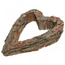 Deco heart wood pine bark 40 × 32cm