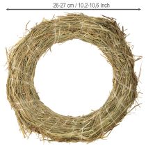 Product Hay wreaths, natural table decoration, door wreath, 26-27cm, 5 pieces