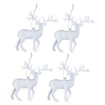 Product White deer decoration Christmas ornament H13.5cm 3pcs