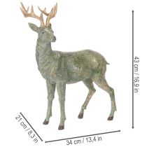 Product Deer figurine, decorative, standing, detailed, 43cm