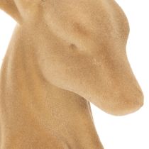 Product Decorative figurine of a reclining deer with antlers, flocked decoration, 58cm