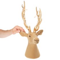 Product Decorative stag head sculpture with large antlers, 52cm