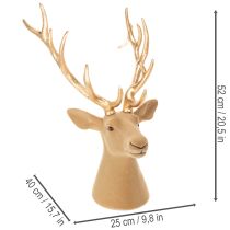 Product Decorative stag head sculpture with large antlers, 52cm