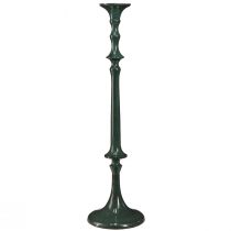 Product High Candle Holder Metal Ceramic Look Green H49cm