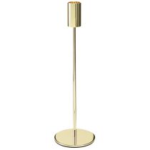 Product Tall taper candle holder, gold metal, 27.5cm, 4 pieces