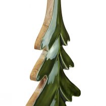 Wooden decorative Christmas tree green gloss effect 23.5×5×60cm