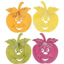 Scattered decoration laughing apple, autumn, table decoration, crab apple orange, yellow, green, pink H3.5cm W4cm 72pcs