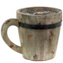 Wooden cup for planting Ø14cm H14.5cm
