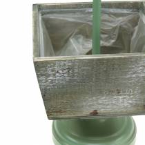 Product Plant pot with foot weathervane wood natural/green 26x20cm H68cm