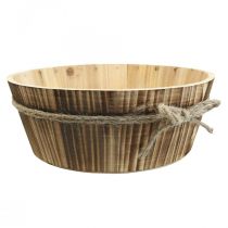 Wooden deco bowl natural wood Rustic decoration Ø28cm H10cm