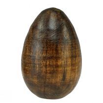 Wooden eggs brown mango wood Easter eggs made of wood H8cm 3pcs